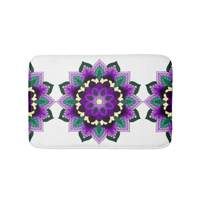 Mandala Pattern 02 in purple Badrumsmatta (Framsidan)