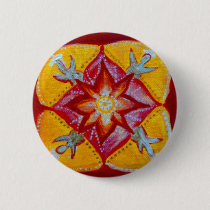 Mandala Peace Standard, 2,25-tums (5,7 cm) Round B Knapp