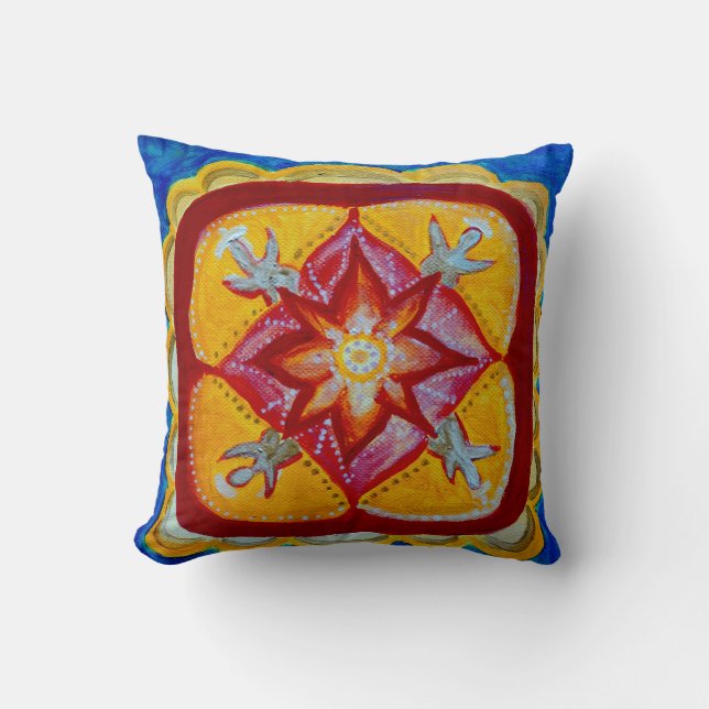 Mandala Peace Throw Cushion 41 x 41 cm Kudde (Framsida)