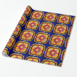 Mandala Peace Wrapping Papper, 30 tum x 6 ft Presentpapper
