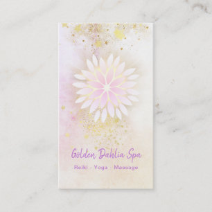 *~* Mandala Peach Dahlia Pastel Lavender AP2 Visitkort