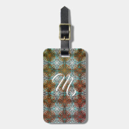 Mandala Peacock Boho Inspirations Monogram Bagagebricka