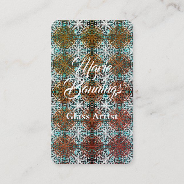 Mandala Peacock Boho inspirations Visitkort (Framsida)