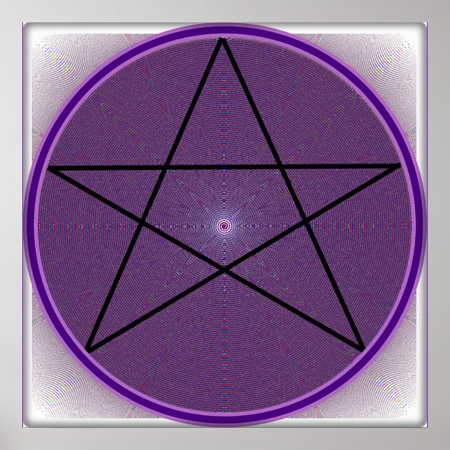 Mandala Pentagram Poster (Framsidan)