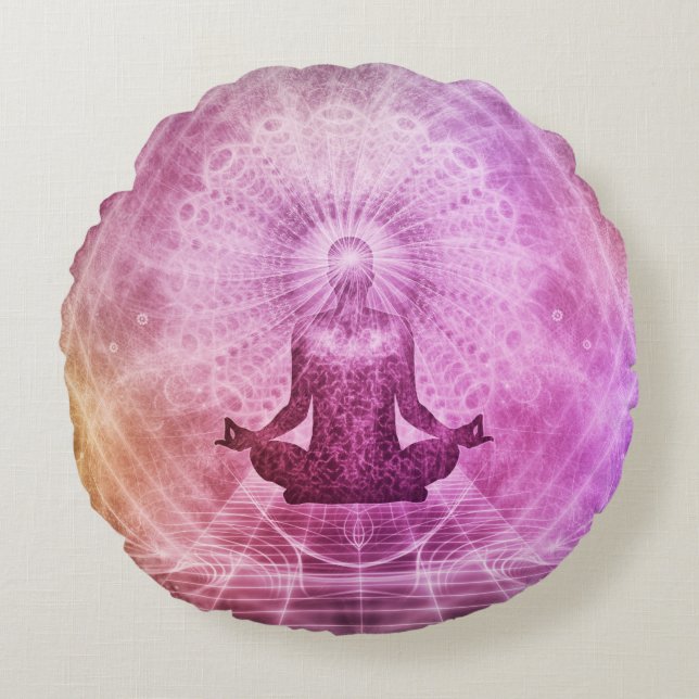 Mandala Pillow Rund Kudde (Framsidan)