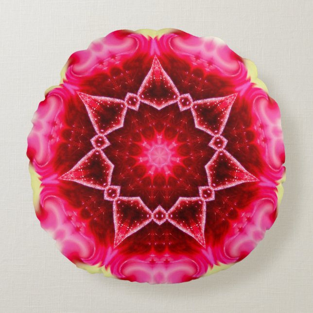 Mandala Pillow Rund Kudde (Framsidan)