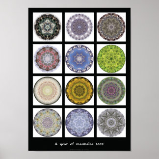 Mandala print - "A year of mandalas 2009" Poster