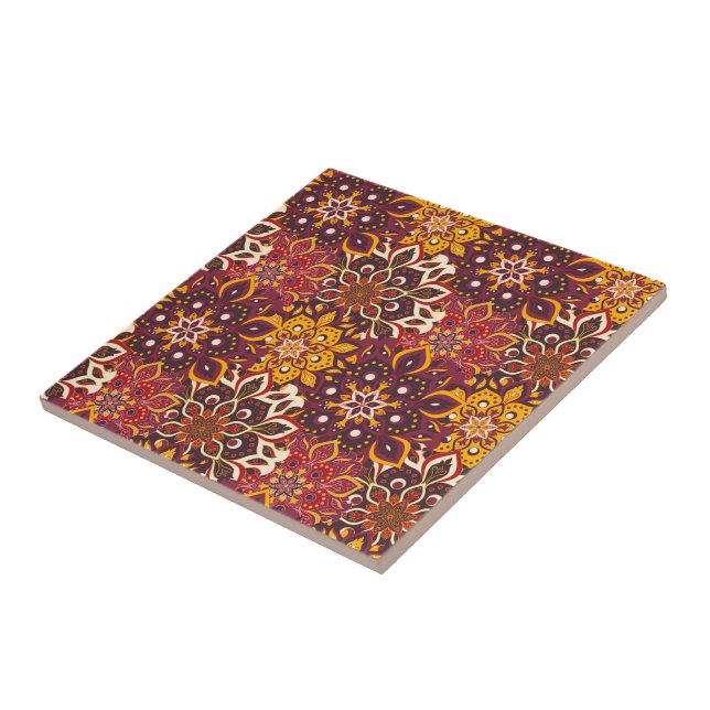 Mandala Print Tile Kakelplatta (Sidan)