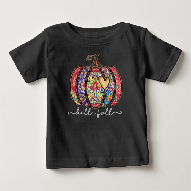 Mandala Pumpkin Halloween T-Shirt (Framsida)