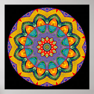’Mandala Quilt’ Crystal Mandala Poster