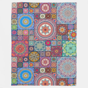 Mandala Quilt Mönster Fleecefilt