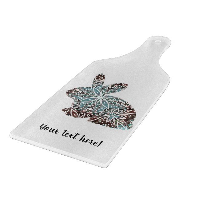 Mandala Rabbit Chocolate och Blues Cutter Board (Hörn)