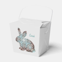 Mandala Rabbit Chocolate och Blues Gift Favor Box Presentaskar