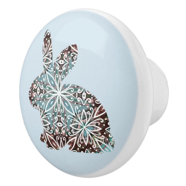 Mandala Rabbit Chocolate och Blues Knopp (Höger)