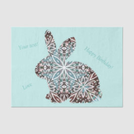 Mandala Rabbit Chocolate och Blues Tissue Paper