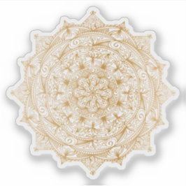 Mandala Retro handritad guldtatuering Klistermärken