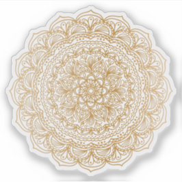 Mandala Retro handritad guldtatuering Klistermärken