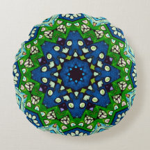 Mandala Retro Mosaic Grönt Blue Mönster
