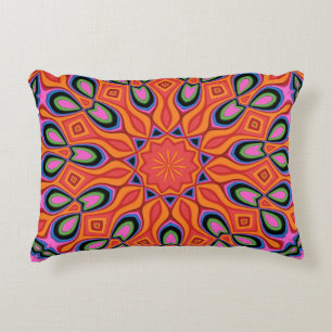 Mandala Retro Orange Hipster Decor Dekorativ kudde