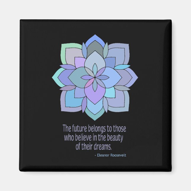 Mandala Roosevelt Beauty Quote Magnet (Framsidan)