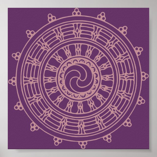 Mandala rosa poster (Framsidan)