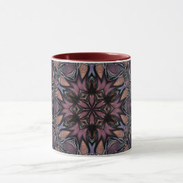 Mandala Rosette Blommigt Twine Retro Boho Mugg