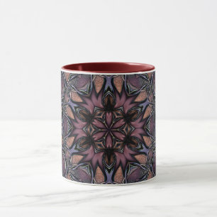 Mandala Rosette Blommigt Twine Retro Boho Mugg