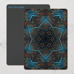 Mandala Rosette Boho Bohemian Stil Dandy Mönster Inbjudningar