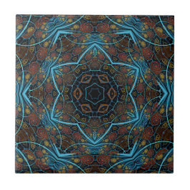 Mandala Rosette Boho Bohemian Stil Dandy Mönster Kakelplatta