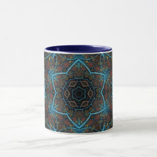 Mandala Rosette Boho Bohemian Stil Dandy Mönster Mugg