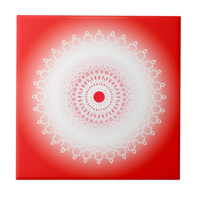 Mandala rouge kakelplatta (Framsidan)