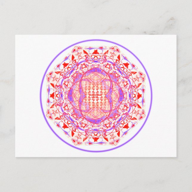 Mandala_rouge_violet Vykort (Framsida)