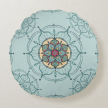 Mandala Round Dekorativ kudde