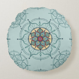 Mandala Round Dekorativ kudde