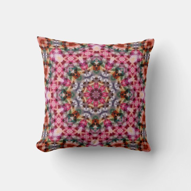 Mandala round kaleidoskop ornamental dekoration c kudde (Framsida)