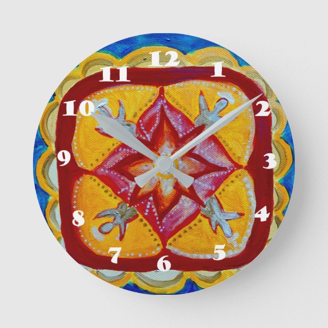 Mandala Round (Medium) Wall Clock Rund Klocka (Framsida)