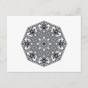 Mandala Round Ornament Vykort