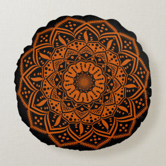 Mandala Round Pillow Rund Kudde