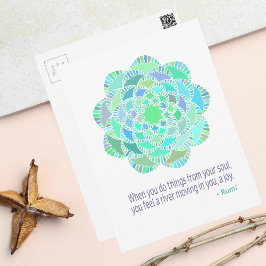 Mandala Rumi Glädje Citat Vykort