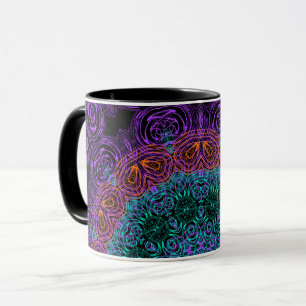 Mandala rund kalejdoskop ornamental dekoration c mugg