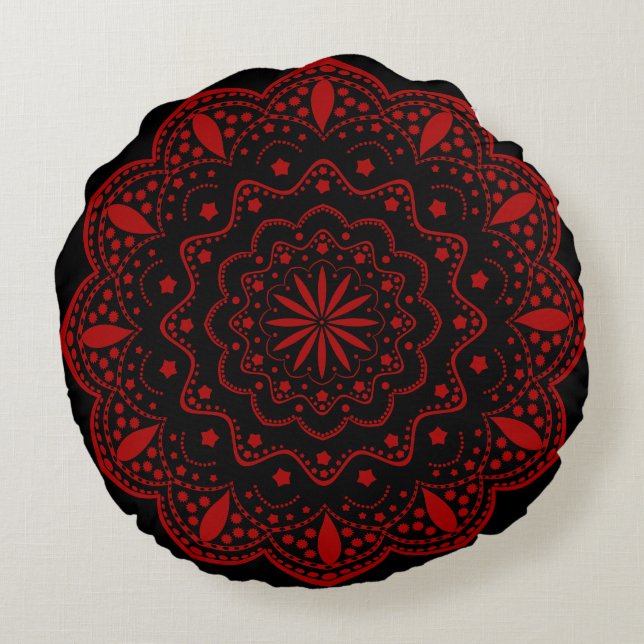 Mandala rund kudde (Baksidan)