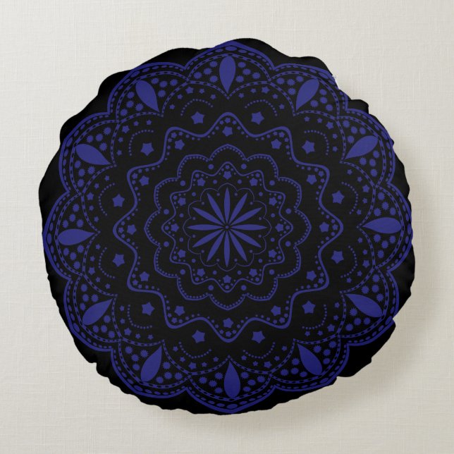 Mandala rund kudde (Baksidan)