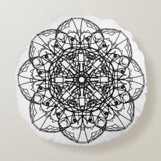 mandala rund kudde