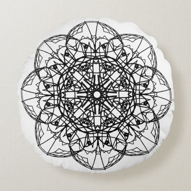 mandala rund kudde (Framsidan)