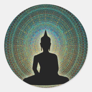 mandala runt klistermärke