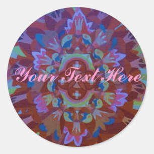 Mandala Runt Klistermärke