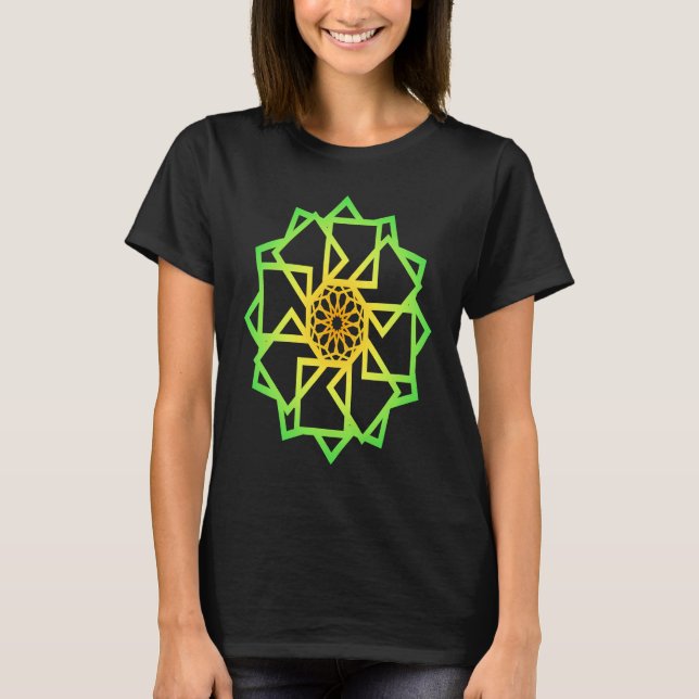 Mandala Sacred Geometry  Spiritual Graphic T Shirt (Framsida)