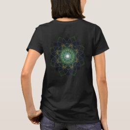 Mandala Sagrado Cósmico: Elegancia en Oro, Esmeral T Shirt