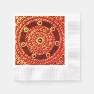 Mandala servett, präglade cocktailpappersservetter pappersservett
