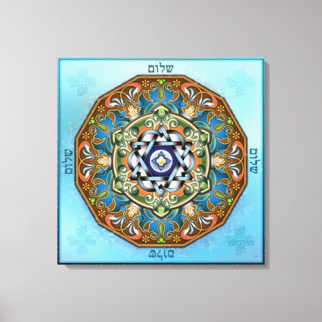 Mandala Shalom Canvastryck (Framsida)